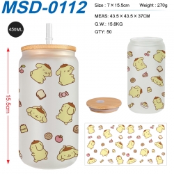 sanrio Anime frosted glass cup...