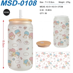 sanrio Anime frosted glass cup...