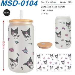 sanrio Anime frosted glass cup...