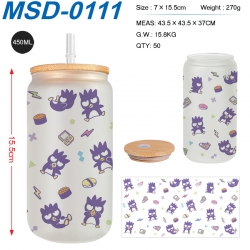 sanrio Anime frosted glass cup...