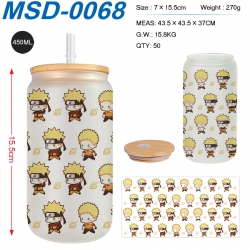 Naruto Anime frosted glass cup...