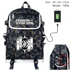 Honkai: Star Rail Anime color shading data line backpack 44X34X15CM