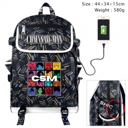 Chainsawman Anime color shading data line backpack 44X34X15CM