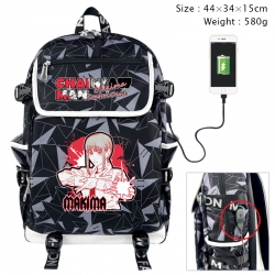 Chainsawman Anime color shading data line backpack 44X34X15CM