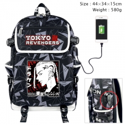 Chainsawman Anime color shading data line backpack 44X34X15CM