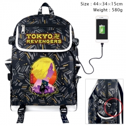 Chainsawman Anime color shading data line backpack 44X34X15CM