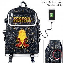 Chainsawman Anime color shading data line backpack 44X34X15CM