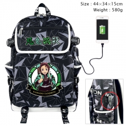 Demon Slayer Kimets Anime color shading data line backpack 44X34X15CM
