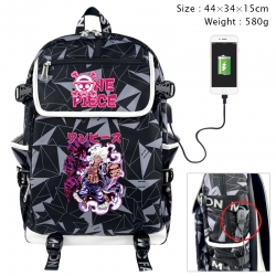 One Piece Anime color shading data line backpack 44X34X15CM