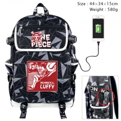 One Piece Anime color shading data line backpack 44X34X15CM