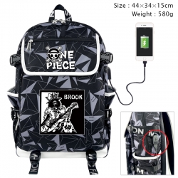 One Piece Anime color shading data line backpack 44X34X15CM