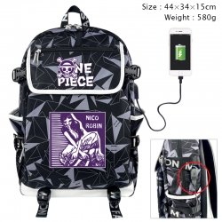 One Piece Anime color shading data line backpack 44X34X15CM