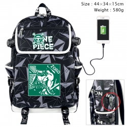 One Piece Anime color shading data line backpack 44X34X15CM