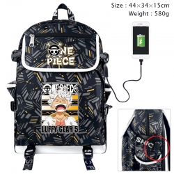 One Piece Anime color shading data line backpack 44X34X15CM