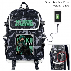 My Hero Academia Anime color shading data line backpack 44X34X15CM