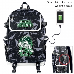 My Hero Academia Anime color shading data line backpack 44X34X15CM