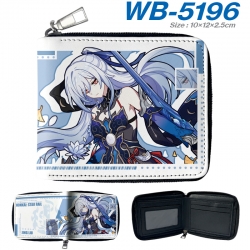 Honkai: Star Rail Anime Full -color short enclosure PU leather wallet 10x12x2.5cm WB-5196A