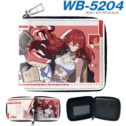 Honkai: Star Rail Anime Full -color short enclosure PU leather wallet 10x12x2.5cm  WB-5204A