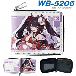 Honkai: Star Rail Anime Full -color short enclosure PU leather wallet 10x12x2.5cm  WB-5206A