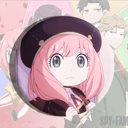 SPYxFAMILY Anime tinplate broo...