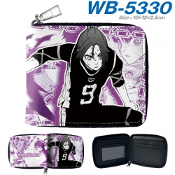 BLUE LOCK  Anime color short full zip folding wallet 10x12x2.5cm