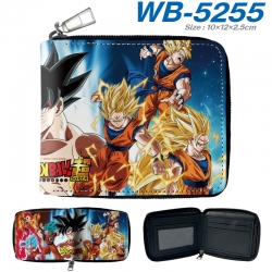 DRAGON BALL Anime color short full zip folding wallet 10x12x2.5cm