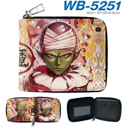 DRAGON BALL Anime color short full zip folding wallet 10x12x2.5cm