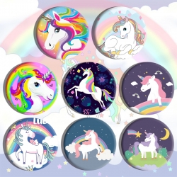 Unicorn Anime tinplate brooch ...