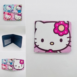 Hello Kitty Full color Two fold short card case wallet 11X9.5CM  