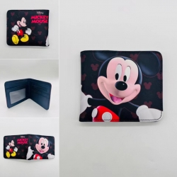 Mickey Full color Two fold short card case wallet 11X9.5CM  