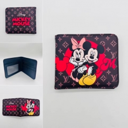 Mickey Full color Two fold short card case wallet 11X9.5CM  
