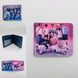 straykids Full color Two fold short card case wallet 11X9.5CM