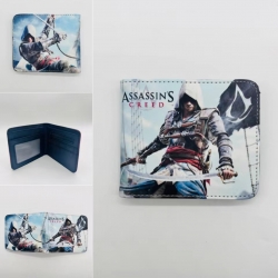 Assassin Creed  Full color Two fold short card case wallet 11X9.5CM