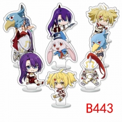 Shangri La explores new territories Anime Character acrylic Small Standing Plates  Keychain 6cm a set of 9