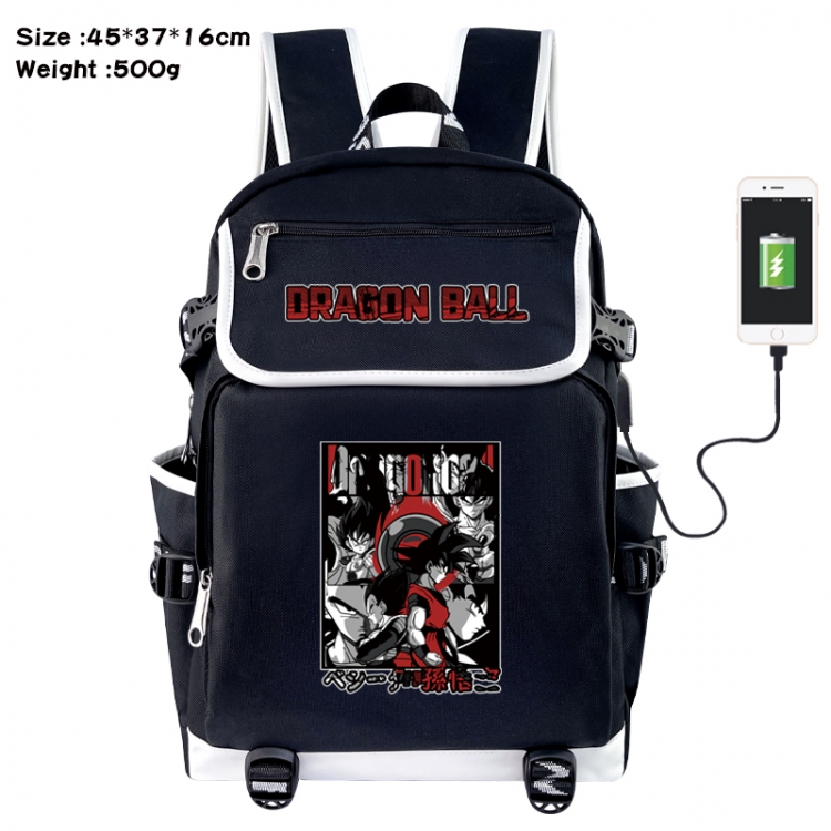 DRAGON BALL Anime Flip Data Cable USB Backpack School Bag 45X37X16CM