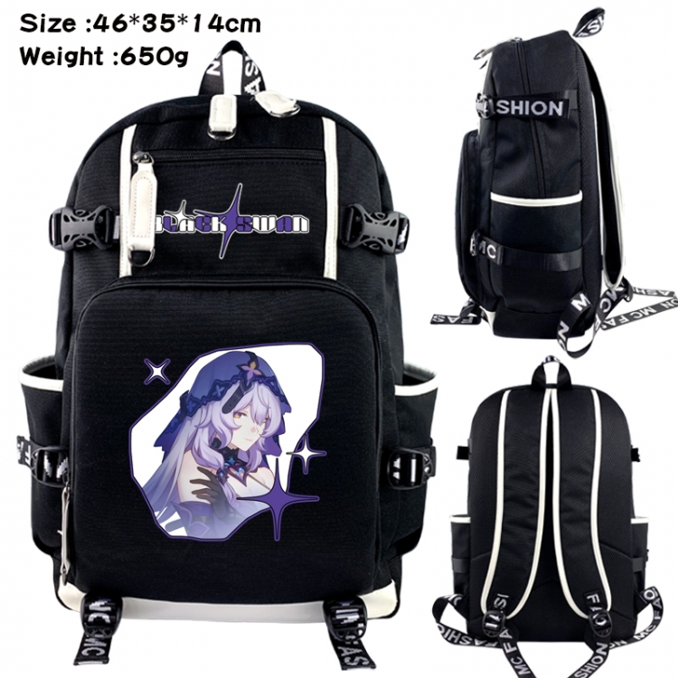 Honkai: Star Rail Data USB backpack Cartoon printed student backpack 46X35X14CM 650G