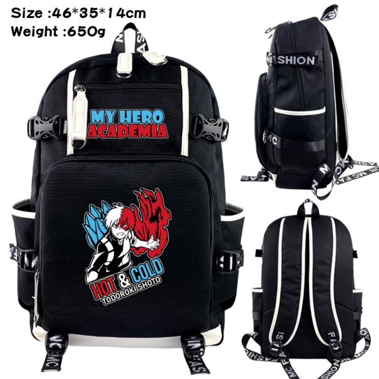 My Hero Academia Data USB backpack Cartoon printed student backpack 46X35X14CM 650G