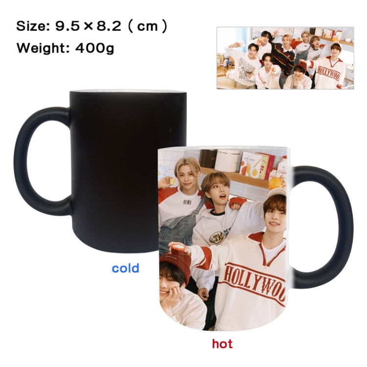 straykids Star peripheral color changing ceramic cup tea cup mug  9.5X8.2cm