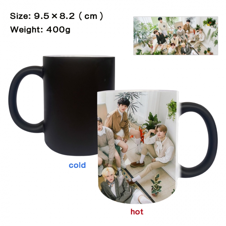 straykids Star peripheral color changing ceramic cup tea cup mug  9.5X8.2cm