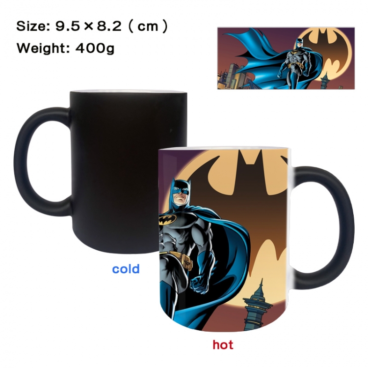 Batman Anime peripherals color changing ceramic cup tea cup mug 9.5X8.2cm