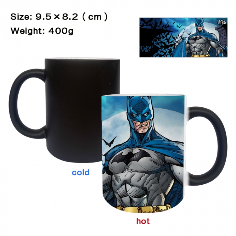 Batman Anime peripherals color changing ceramic cup tea cup mug 9.5X8.2cm