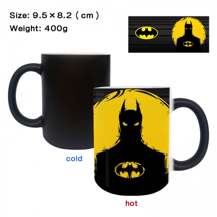 Batman Anime peripherals color changing ceramic cup tea cup mug 9.5X8.2cm