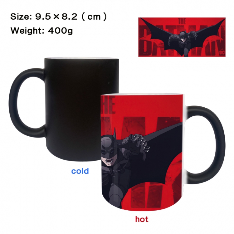 Batman Anime peripherals color changing ceramic cup tea cup mug 9.5X8.2cm