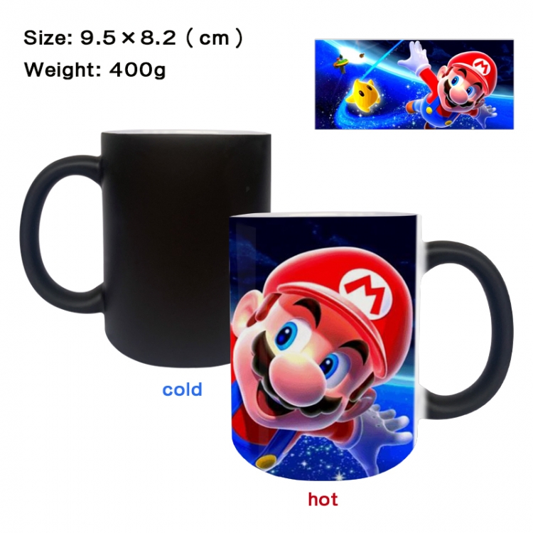 Super Mario Anime peripherals color changing ceramic cup tea cup mug 9.5X8.2cm