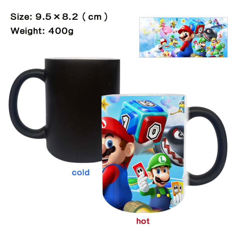 Super Mario Anime peripherals color changing ceramic cup tea cup mug 9.5X8.2cm