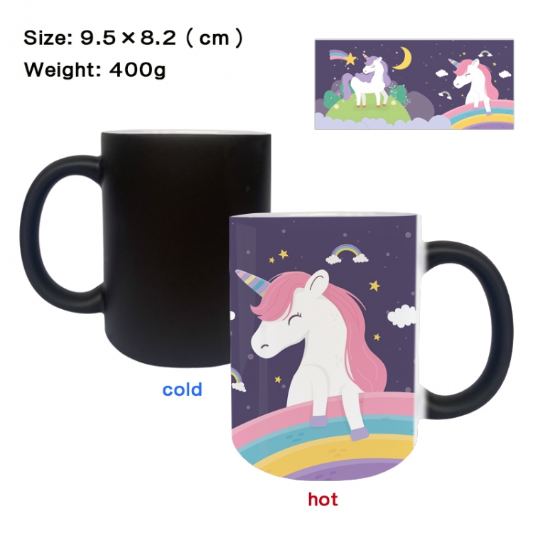 Unicorn Anime peripherals color changing ceramic cup tea cup mug 9.5X8.2cm