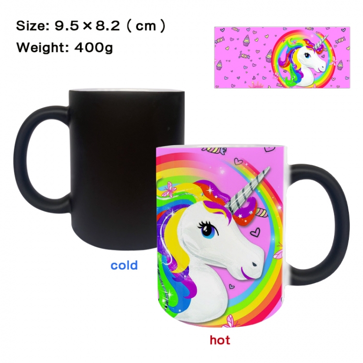 Unicorn Anime peripherals color changing ceramic cup tea cup mug 9.5X8.2cm