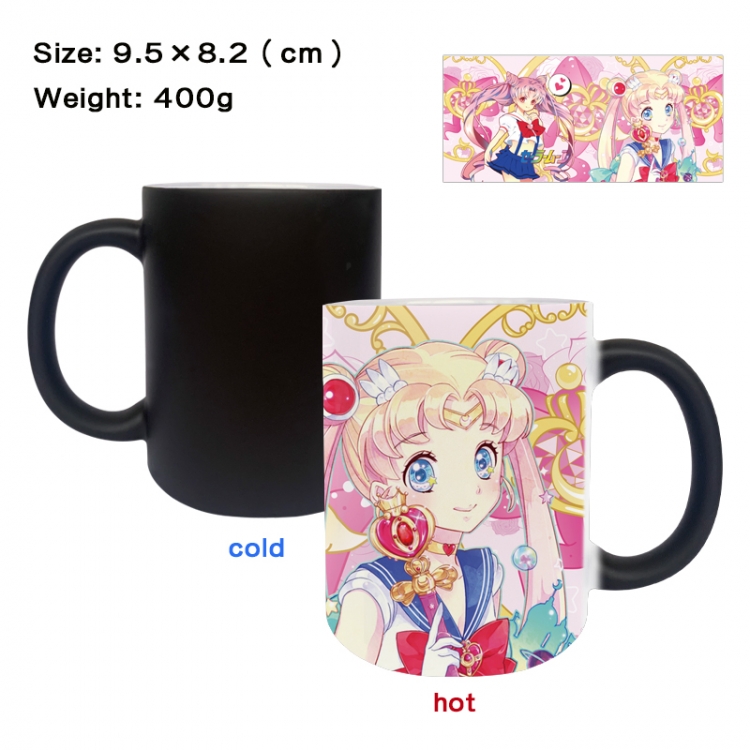 sailormoon Anime peripherals color changing ceramic cup tea cup mug 9.5X8.2cm