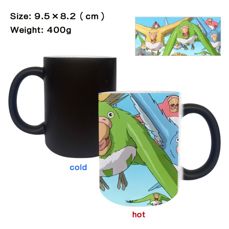 The Boy and the Heron Anime peripherals color changing ceramic cup tea cup mug 9.5X8.2cm