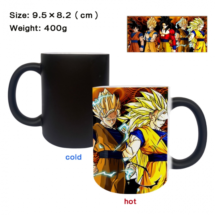 DRAGON BALL Anime peripherals color changing ceramic cup tea cup mug 9.5X8.2cm